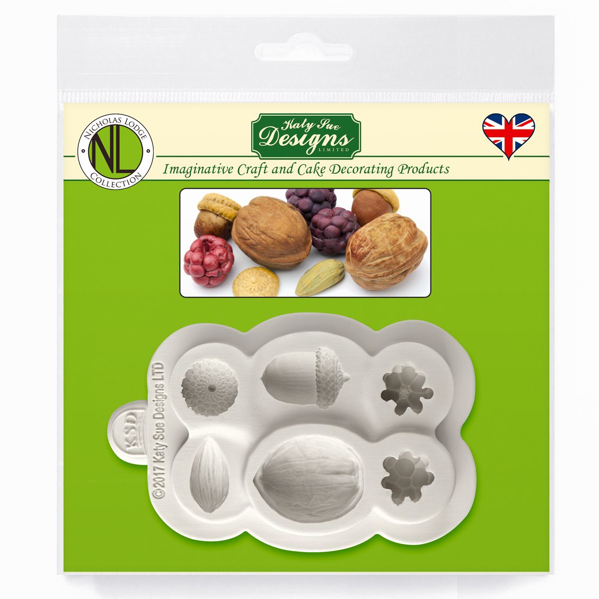 Silikonová formička ořechy, žaludy a plody Katy Sue